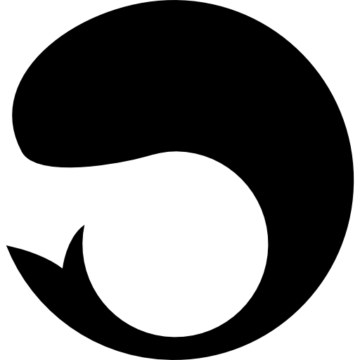 Fish in circle shape icon