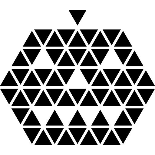 작은 삼각형의 다각형 할로윈 호박 얼굴  icon
