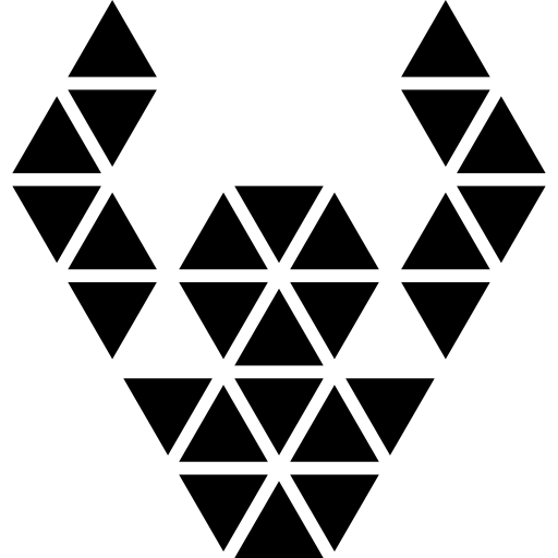 veelhoekig ornament van kleine driehoekjes  icoon