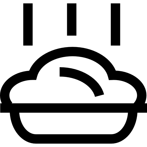 Plate and food outline  icon