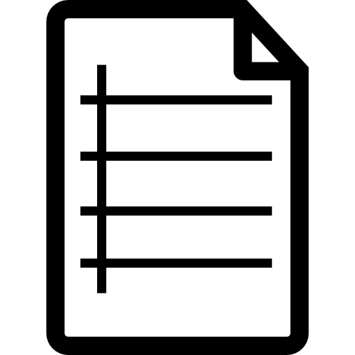 file di documento con riga  icona