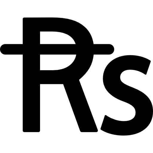 Mauritius rupee currency symbol  icon