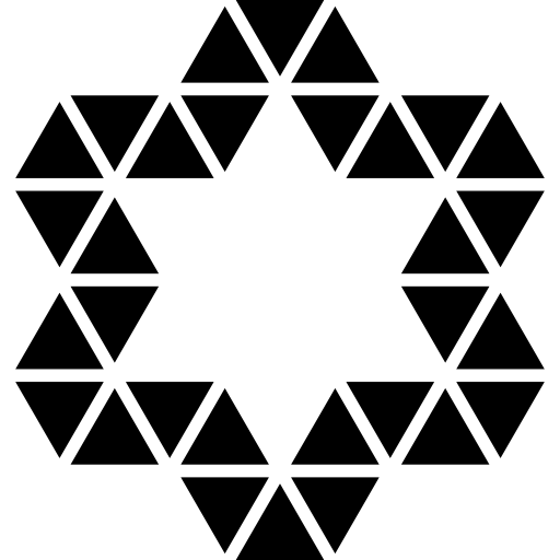 ster ornament van kleine driehoekjes omtrek  icoon
