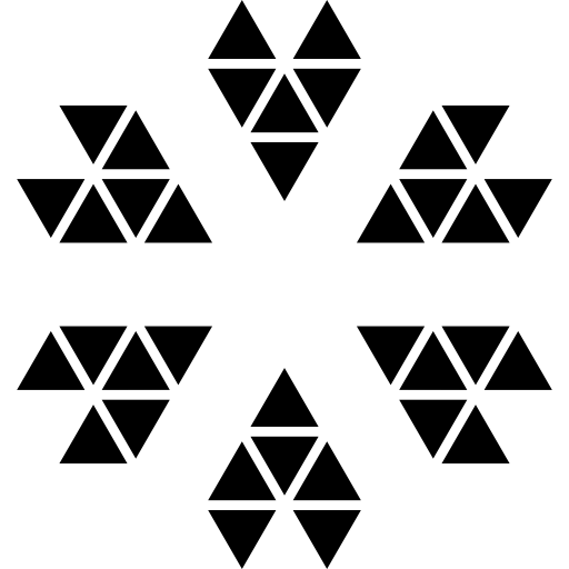 sterornament van driehoeken  icoon