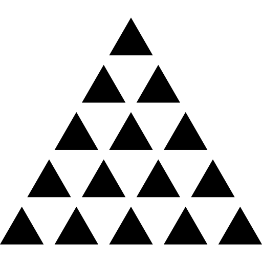 triángulo de múltiples triángulos  icono
