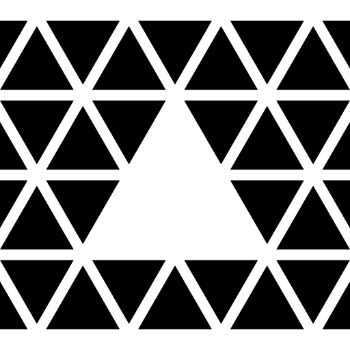 driehoek binnen een vierkant van kleine driehoekjes  icoon