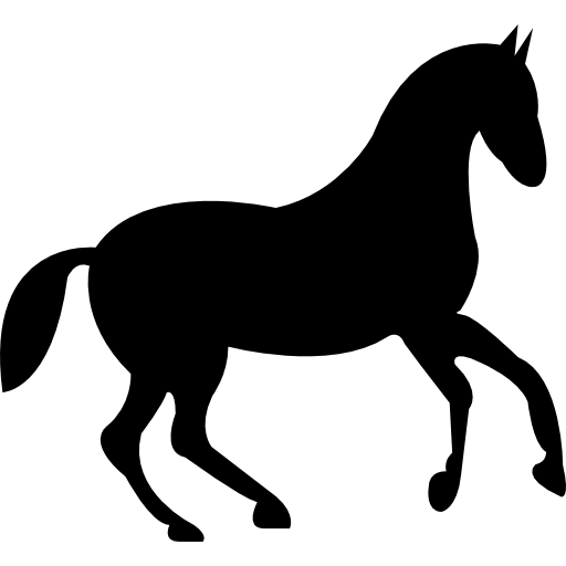 caballo negro de carrera de baile  icono