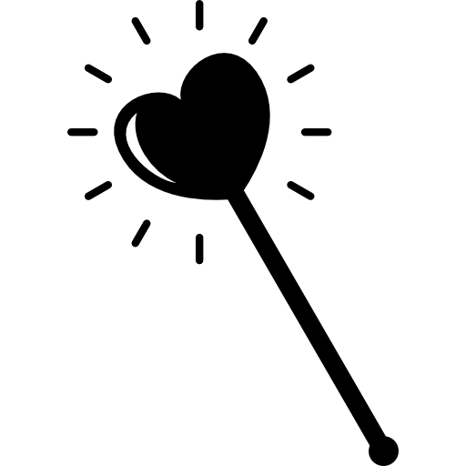 cuore di bastone magico  icona
