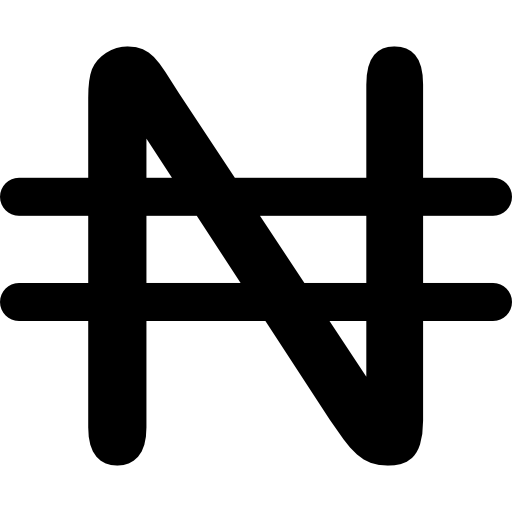 Nigeria naira currency symbol  icon