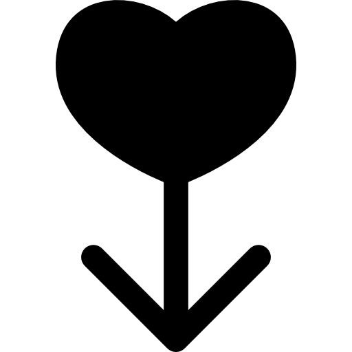 mannelijk hartsymbool  icoon