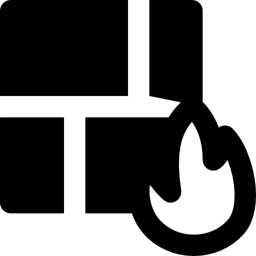 Firewall Basic Black Solid icon