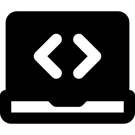 Laptop Basic Black Solid icon