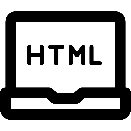 html Basic Black Outline icon