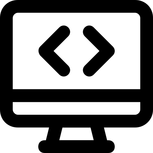 computer Basic Black Outline icona