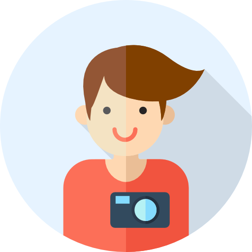 Photographer Flat Circular Flat icon