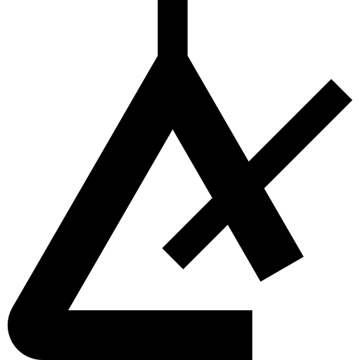 Triangle Basic Straight Filled icon