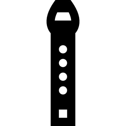 fluit Basic Straight Filled icoon