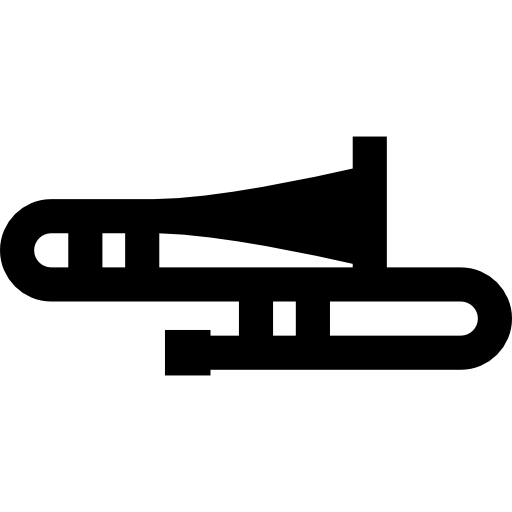 trombone Basic Straight Filled Icône