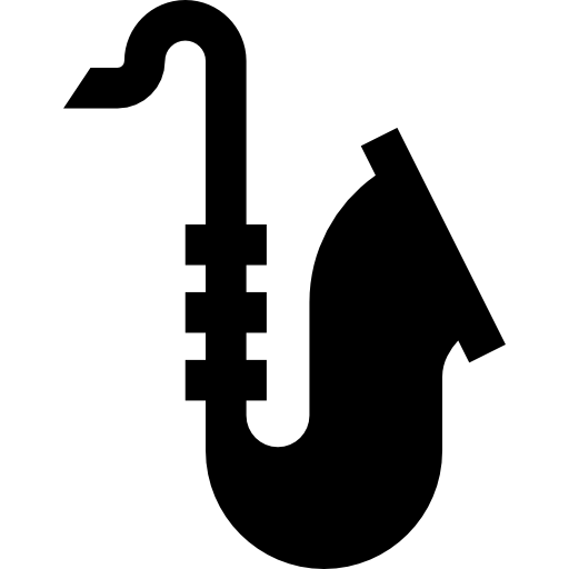 saxofoon Basic Straight Filled icoon