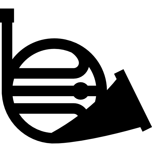 French horn Basic Straight Filled icon