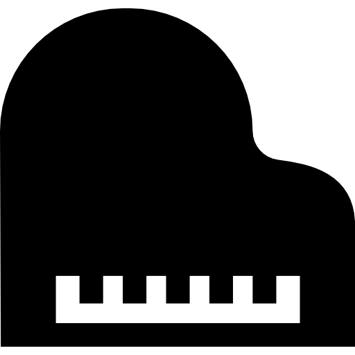 piano Basic Straight Filled Ícone