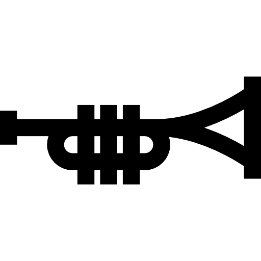 trompeta Basic Straight Lineal icono