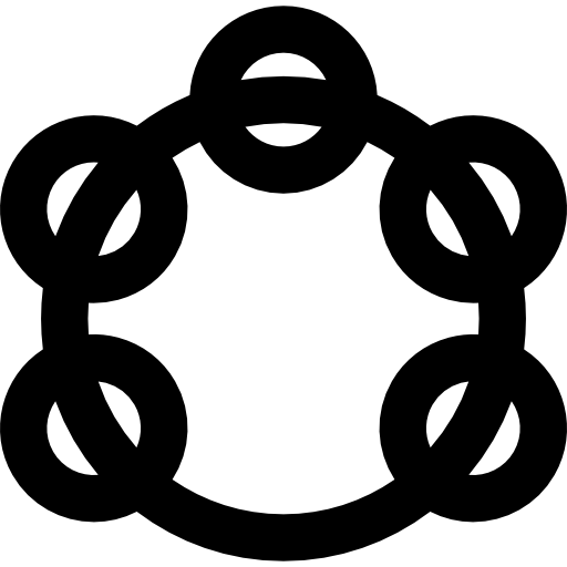 tambourin Basic Straight Lineal Icône