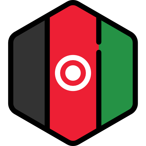 아프가니스탄 Flags Hexagonal icon