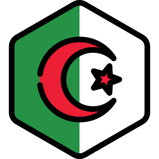 algeria Flags Hexagonal icona