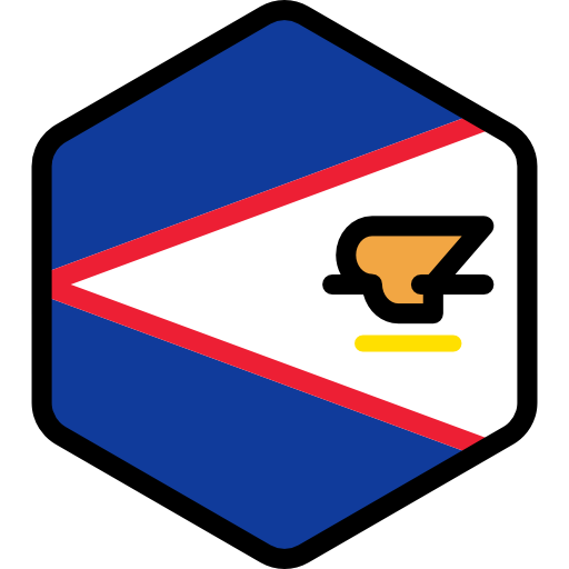 samoa americana Flags Hexagonal icono