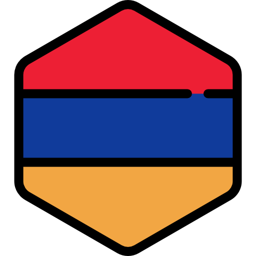 armenia Flags Hexagonal ikona