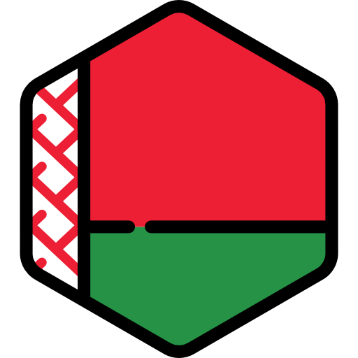 bielorussia Flags Hexagonal icona