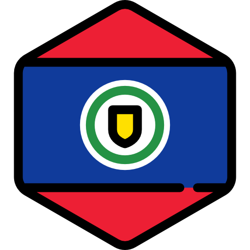 belize Flags Hexagonal ikona