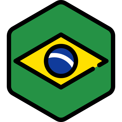 brasil Flags Hexagonal icono