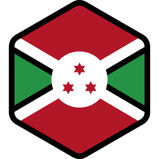 burundi Flags Hexagonal Ícone
