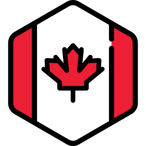 カナダ Flags Hexagonal icon