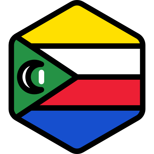 Comoros Flags Hexagonal icon