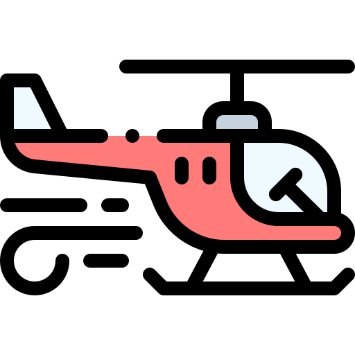 hubschrauber Detailed Rounded Lineal color icon