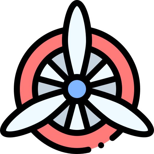 Propeller Detailed Rounded Lineal color icon