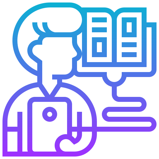 Reading book Meticulous Gradient icon