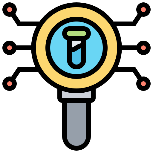 Magnifying glass Meticulous Lineal Color icon