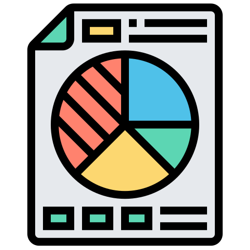 gráfico de torta Meticulous Lineal Color icono