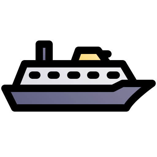 bateau de croisière Fatima Lineal Color Icône