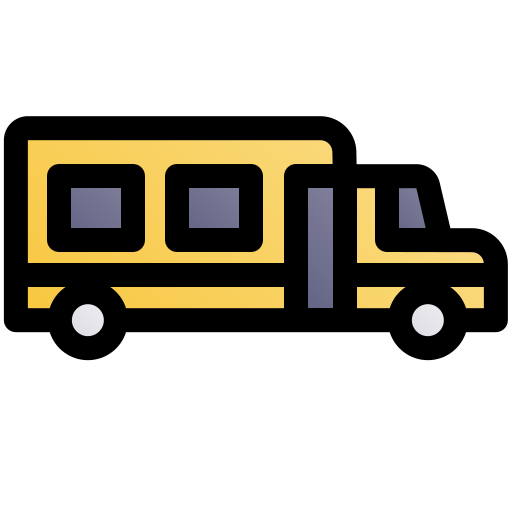 School bus Fatima Lineal Color icon