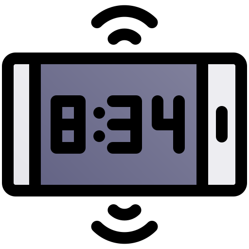 Alarm clock Fatima Lineal Color icon