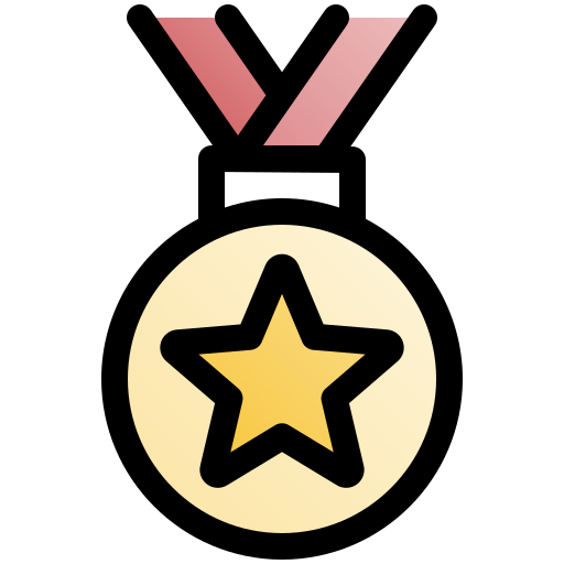 medalla Fatima Lineal Color icono