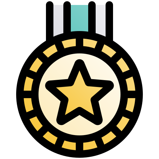 Medal Fatima Lineal Color icon
