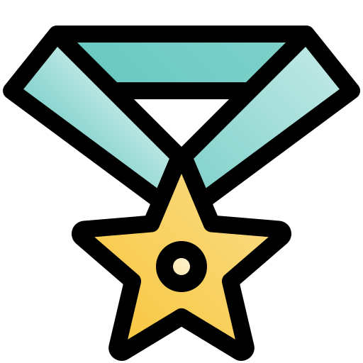Medal Fatima Lineal Color icon