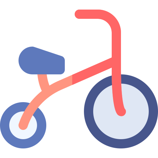 triciclo Basic Rounded Flat icono