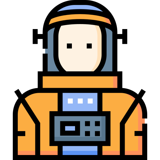 宇宙飛行士 Detailed Straight Lineal color icon